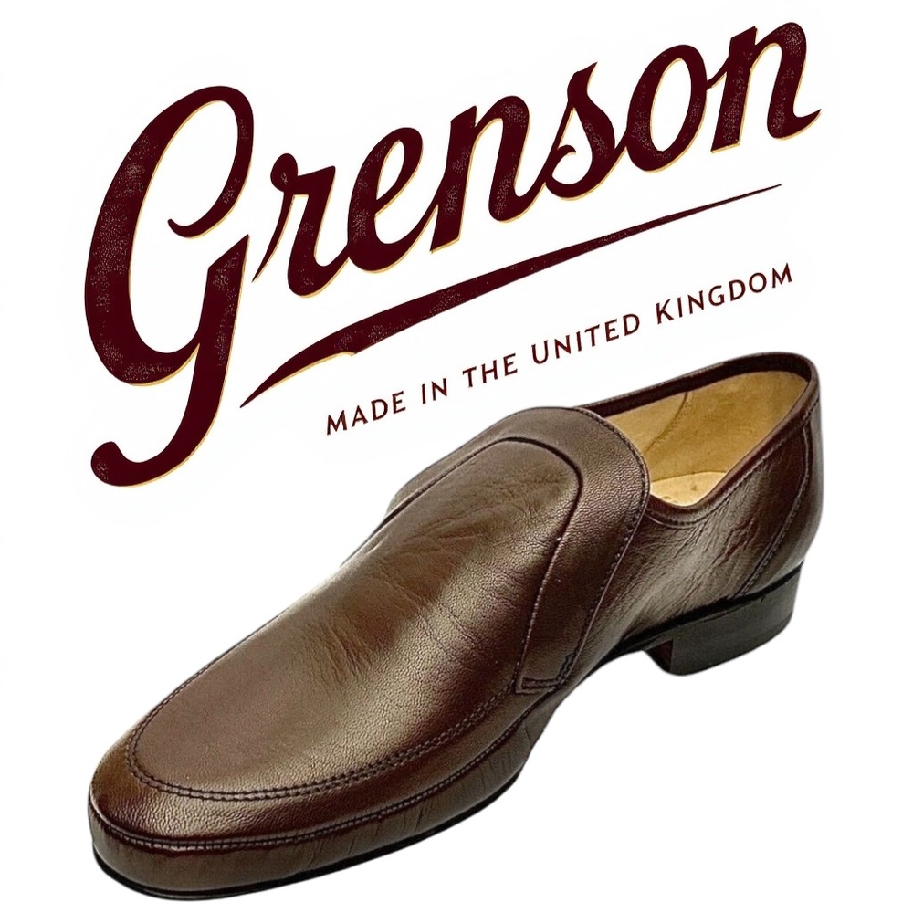 Grenson Baxter Loafers UK 8.5 US 9.5 Black Leather Feathermaster